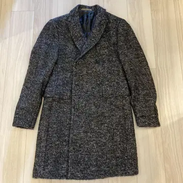 ZARA MAN 더블 브레스트 체스터 코트 블랙 M