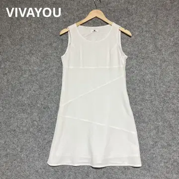 VIVAYOU 슬리브리스 원피스 화이트