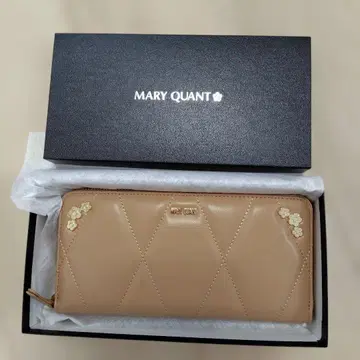 MARY QUANT 퀼팅 장지갑 베이지