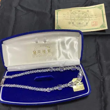 [미사용] 영아당 수정 목걸이 컷, 락 크리스탈 목걸이. 보증서 포함