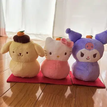 산리오 해피 마스코트 경단 봉제 인형 폼폼푸딩 키티 쿠로미