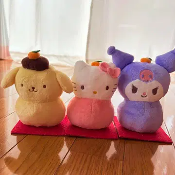 산리오 해피 마스코트 경단 봉제 인형 폼폼푸딩 키티 쿠로미