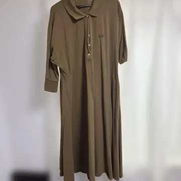 LACOSTE 브라운 반팔 셔츠 원피스 40