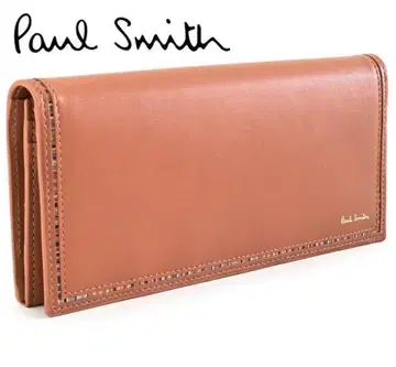 폴스미스 양가죽 장지갑 동전 지갑 카드 케이스 다수납 디자인 브라운