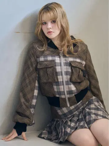 andmary Coco check jacket