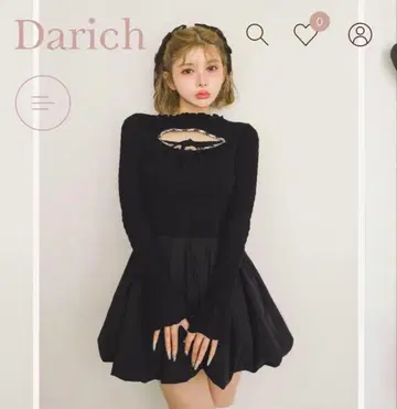 다리치 셔링 벌룬 미니 원피스