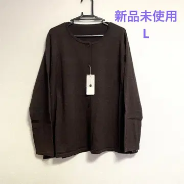 민트브리즈 다크 브라운 가디건 백 레이스 L 사이즈 미사용 새상품