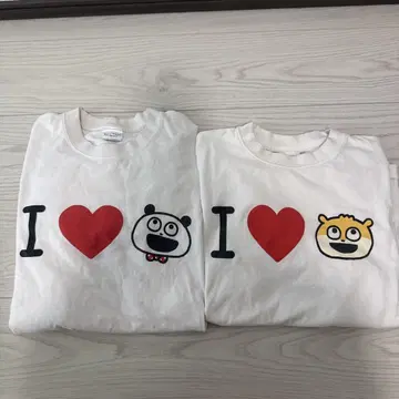 니시무라 유우지 고키겐판다 코네즈미 I LOVE 티셔츠 2장 세트