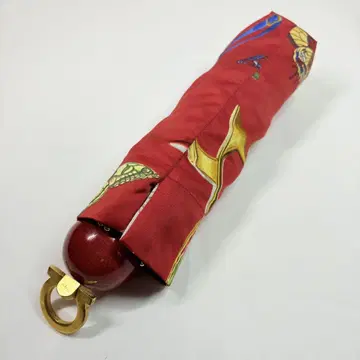 Salvatore Ferragamo 접이식 우산 빨간색 올 패턴 페라가모