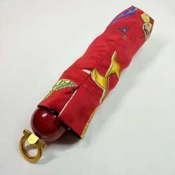 Salvatore Ferragamo 접이식 우산 빨간색 올 패턴 페라가모