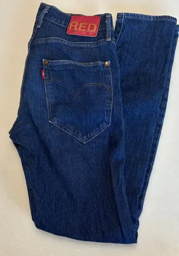 Levi's RED 라벨 다크 블루 청바지