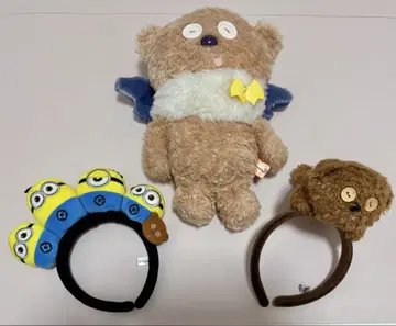 USJ 한정판 머리띠와 팀 할로윈 버전 봉제 인형 세트