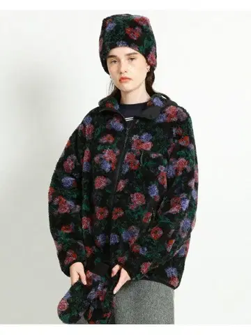 VANS x BEAMS BOY 별주 플라워 플리스 자켓