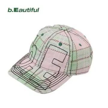 b.Eautiful 체크 무늬 캡