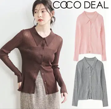 COCO DEAL 시어 니트 셔츠 9,350엔