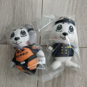 해상 보안청 우미마루 우민 봉제 인형 키링 2세트