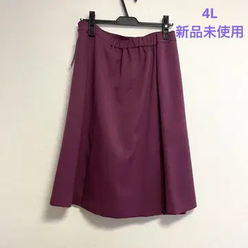 플뢰르 바이 민트브리즈 무릎 기장 스커트 퍼플 4L 미사용 새상품