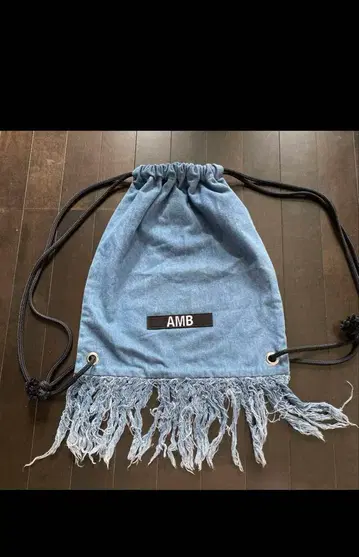 AMBUSH 데님 프린지 백