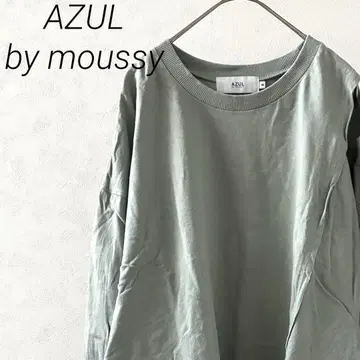 AZUL by moussy 오픈 숄더 비대칭 무지 루즈핏 티셔츠