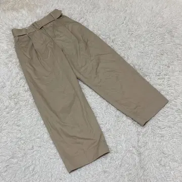 휴먼 우먼 벨트 치노 팬츠 무지 팬츠 심플 베이지 S