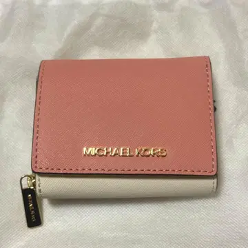 MICHAEL KORS 3단 폴더형 지갑 핑크 화이트