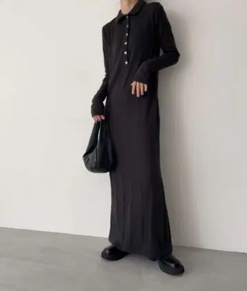 CANAL JEAN Miller 패널 리브 폴로 원피스