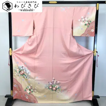 호몬기 지카니 꽃 무늬 금채 아사코베 가드 가공 톨 사이즈 K-4921