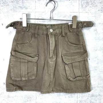 그런지 어반 밀리터리 갸루 구제 의류 Shinne 카고 미니 스커트
