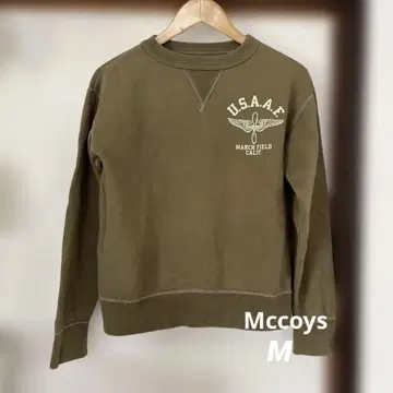 더 리얼 맥코이 속기모 맨투맨 트레이닝복 카키 M