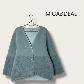 MICA&DEAL [ F ] 리버서블 보아 코트 아우터 복슬복슬 스웨이드