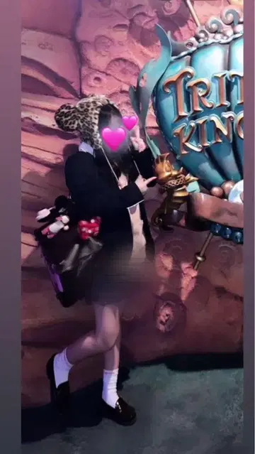 디즈니 팬캡 레오파드 무늬 봉제 인형 포함