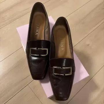 다이애나 세피아 카프 로퍼 가죽 신발
