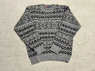 CHAPS 페어아일 패턴 니트 스웨터 그레이 계열