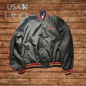 빈티지 해외 걸 바시티 자켓 블랙 USA제 80~90년제 L