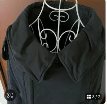 ZUCCA 후드 부착 더블 브레스트 판초 코트