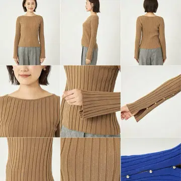 [ 미사용품 ] 베이지 니트 유나이티드 애로우즈 그린 라벨 릴랙싱