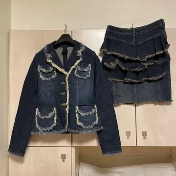 ANNA SUI 프린지 데님 셋업