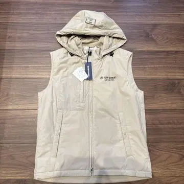 HORN GARMENT 후드 부착 베스트 베이지