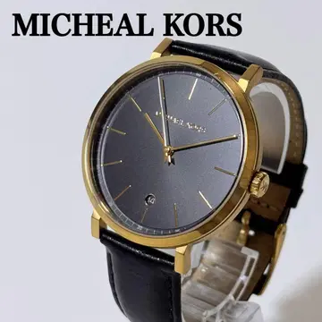 새상품 배터리 교환 완료 마이클코어스 손목시계 쿼츠 데이트 블랙 골드