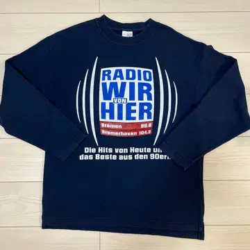 라디오 디자인 맨투맨 L 네이비