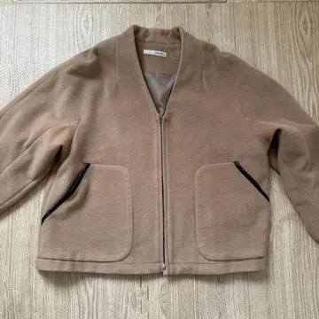 노카라 자켓 베이지