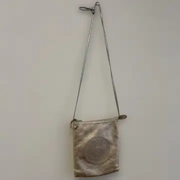SALON DE ALFURD 핑크 골드 가죽 숄더백