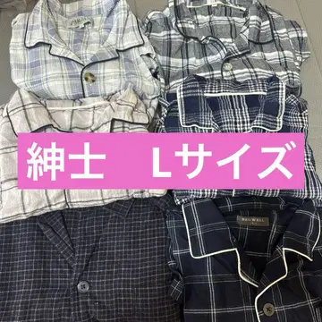 신사 남성 남성용 파자마 상하의 세트 L 사이즈 홈웨어 묶음 입원 간호