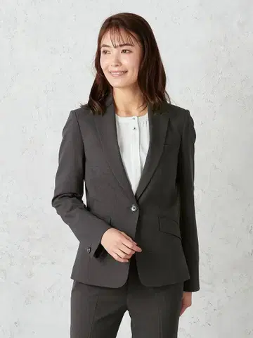미니 체크 수트 테일러 자켓 팬츠 그레이