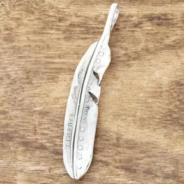 새상품 NORTH WORKS 코인 페더 펜던트 탑 실버