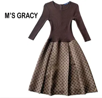 M'S GRACY 브라운 니트 원피스, 도킹 원피스입니다.