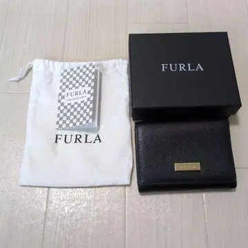 FURLA 블랙 3단 폴더형 지갑
