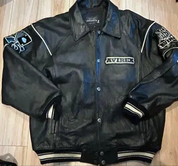 AVIREX 블랙 가죽 자켓 XL