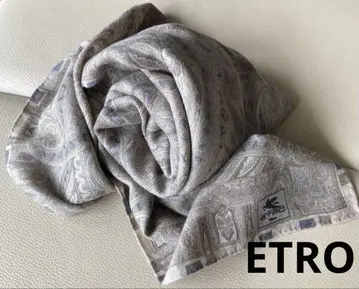 ETRO 에트로 여성용 캐시미어 실크 대형 스톨 베이지