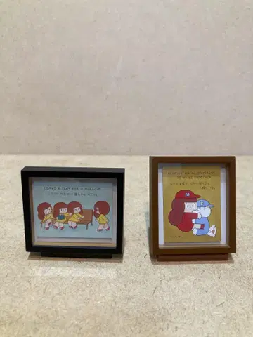 마무앙 미니 아트 프레임 모리 미술관 가챠가챠 2점